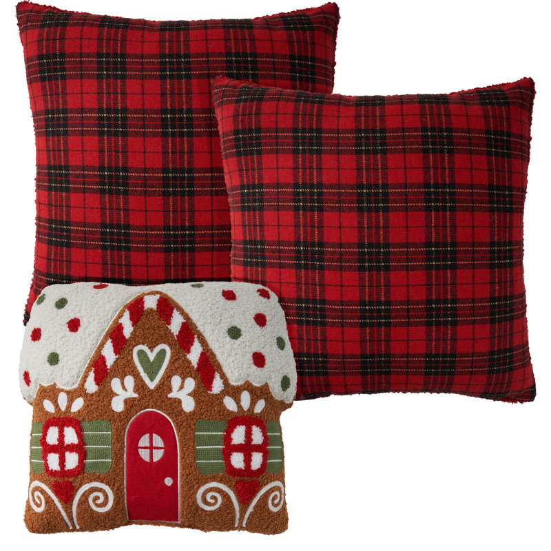 Mina Victory Holiday Pillow Sets 100% Polyester Reversible Throw Pillow set 3/3pcs