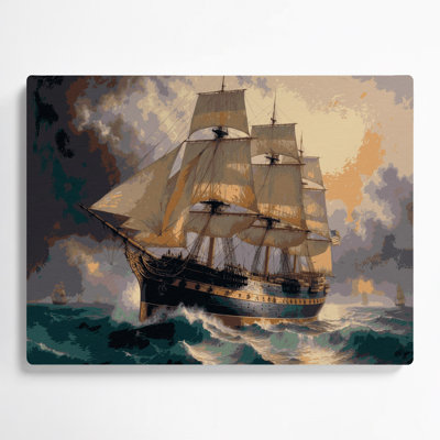 Art mural gris, "Nautical célèbre bateaux"