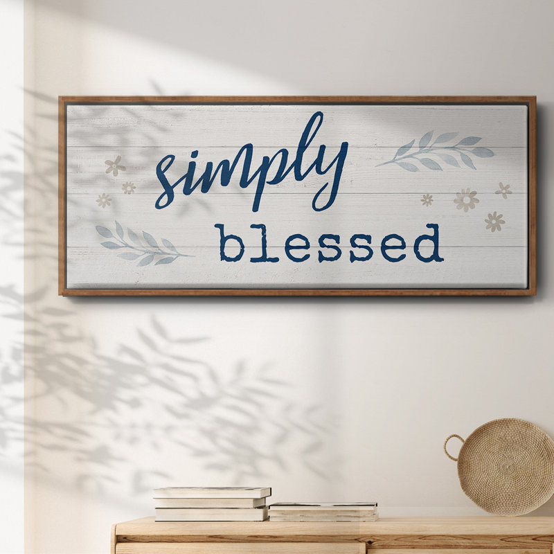 Simply Blessed- Framed Canvas, 24" H x 60" W