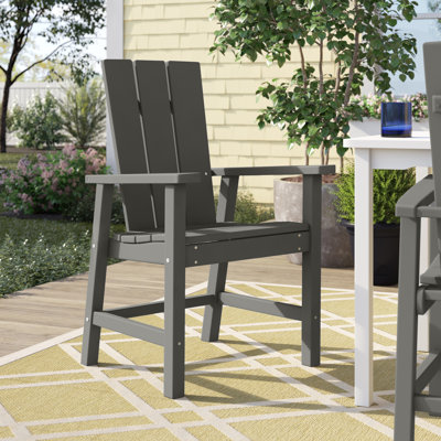 Modern Slatted Outdoor Dining Armchair