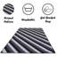 Kolm Black Grey Non Slip Area Rug – Washable Bedroom Carpet, Living Room & Hallway Runner | Stain Resistant, Anti-Allergy, Rubber Backing-1974486802