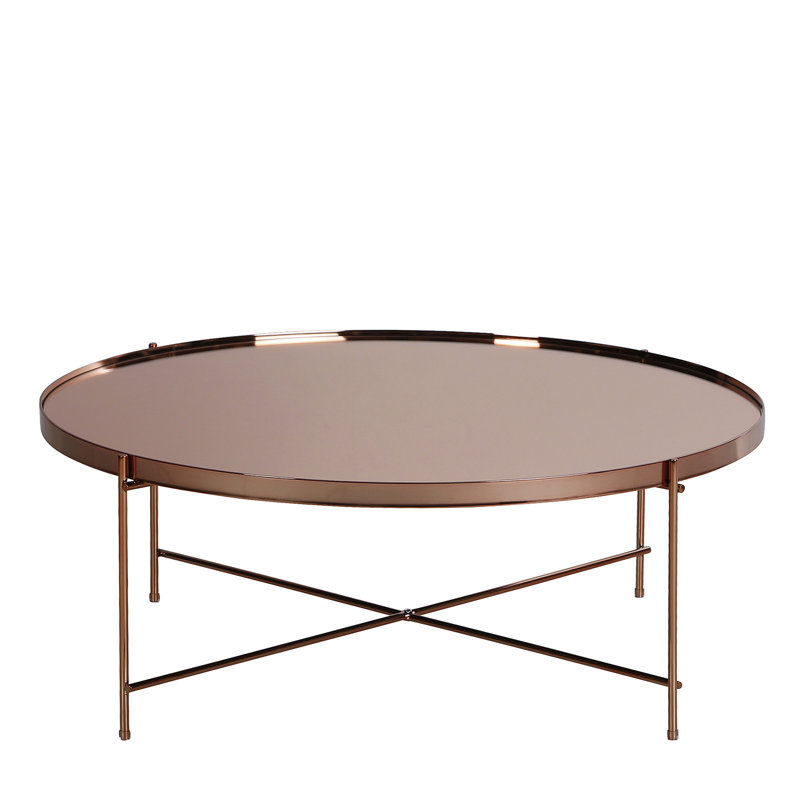 Yasmina Four Leg Coffee Table, Copper