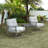 Seehil 3 Pieces Outdoor Patio Bistro Set, Aluminum Swivel Chairs Patio Furniture Set With Thick Cushions, All Weather Patio Conversation Set With Side Table For Backyard, Balcony, Lawn, Limed Oak