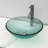 16.5" Glass Circular Vessel Bathroom Sink with Pop-Up Drain-118628359