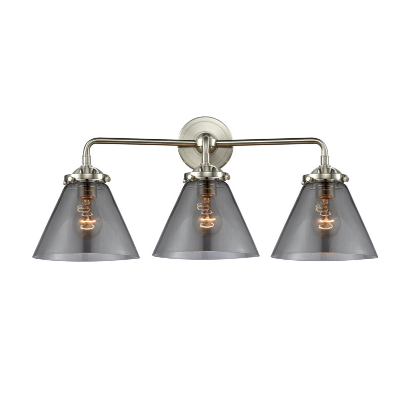 Éclairage pour meuble-lavabo 2 lumières Taryn, Laiton antique noir, Incandescent, Fumée