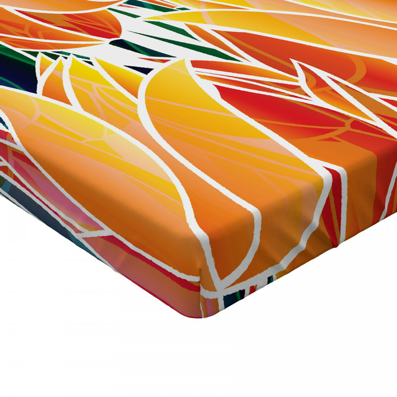 Microfiber Floral Fitted Sheet, Full Fitted Sheet