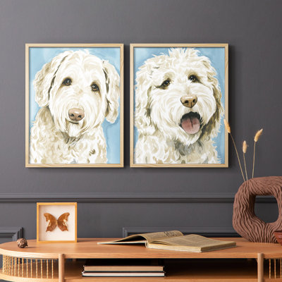 Labradoodle I-Premium Framed Print -Ready to Hang - No Nails Required - No Nails Required