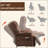 23" Seat Width And High Back Large Size Chenille Power Lift Recliner Chair With 8-Point Vibration Massage And Lumbar Heating-1569945763