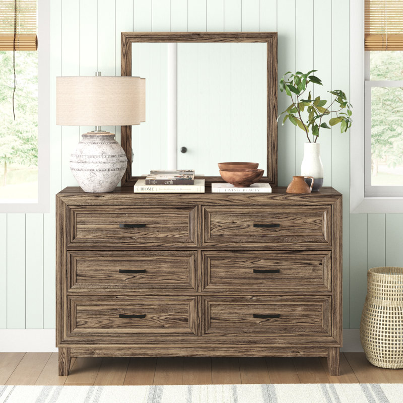 Commode 6 tiroirs Jordison avec pieds fuselés