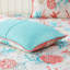 Courtepointe en coton 6 pièces avec coussins décoratifs, corail double / grand, imprimé étoiles de mer et coraux, revers en mélange doux, matelassage vermicelle, bord de mer, tissu à revers coquilles facile à nettoyer, machine à broder