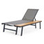 Chaise longue avec table d'appoint en bois, ensemble de 2-795036412