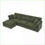 Canapé modulaire, canapé convertible en forme de L moderne à 4 places avec repose-pieds de rangement pour le salon, tissu serviette vert sauge | Vert sauge | Mousse-1786612107