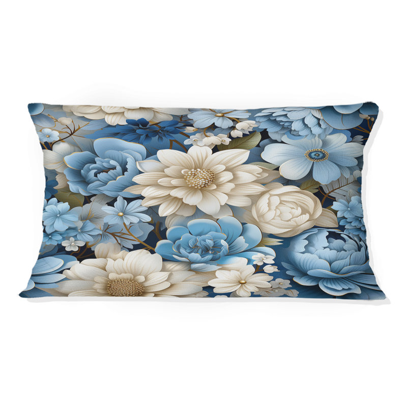 Coussin décoratif en polyester floral