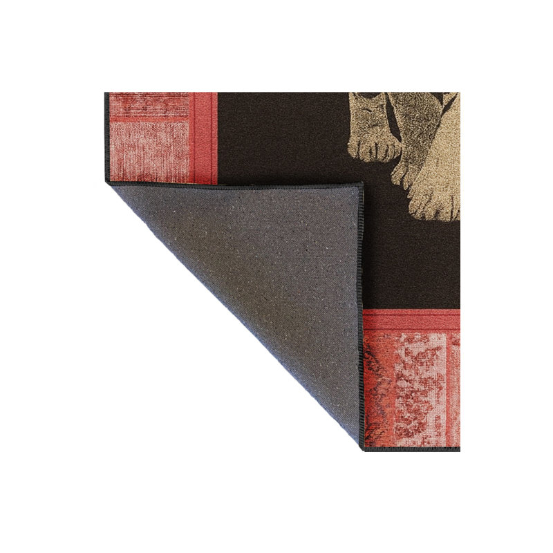 Tapis tissé à imprimé tigre noir Mosso, 4'11" x 7'7"