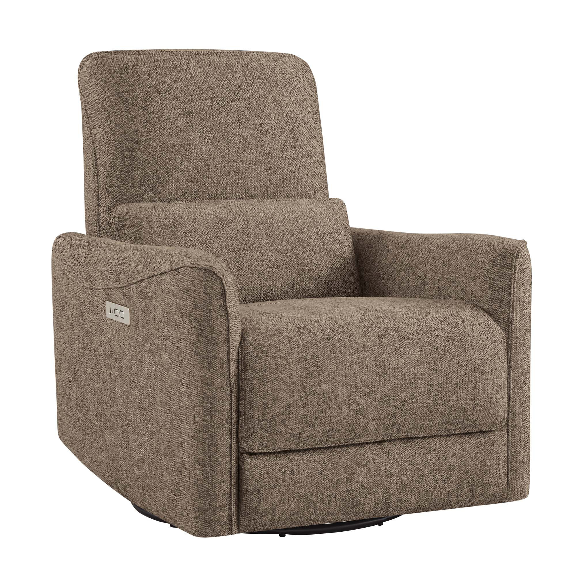 Swivel Power Recliner, Brown