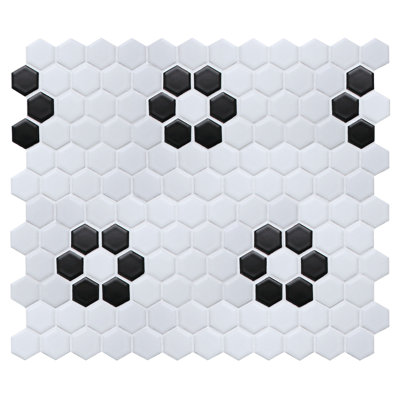 Value Series 1“ x 1" Porcelain Honeycomb Mosaic Wall & Floor Tile
