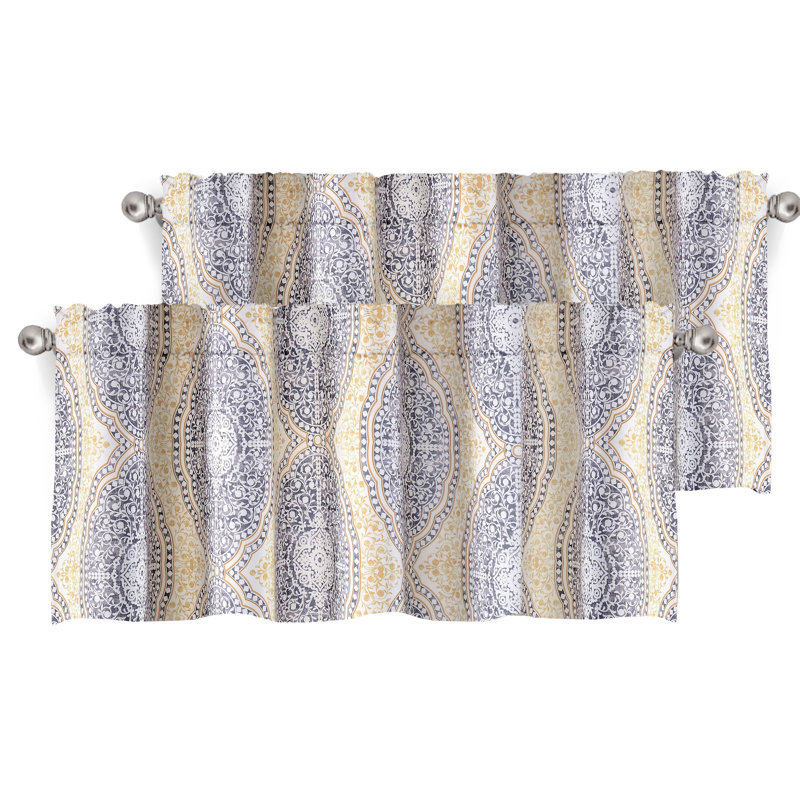 Cantonnière sur mesure 52 po Zakrzewski, Beige/gris, l 52 po x L 18 po