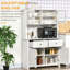 Buffet de cuisine 63,5 "avec huche, garde-manger avec 4 tablettes