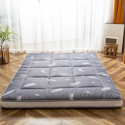 Extra Thick Futon Folding Roll Up Mattress, Padded Japanese Shikibuton Sleeping Pad, Foldable Camping Portable Bed Mattress Topper, Floor Lounger Gues