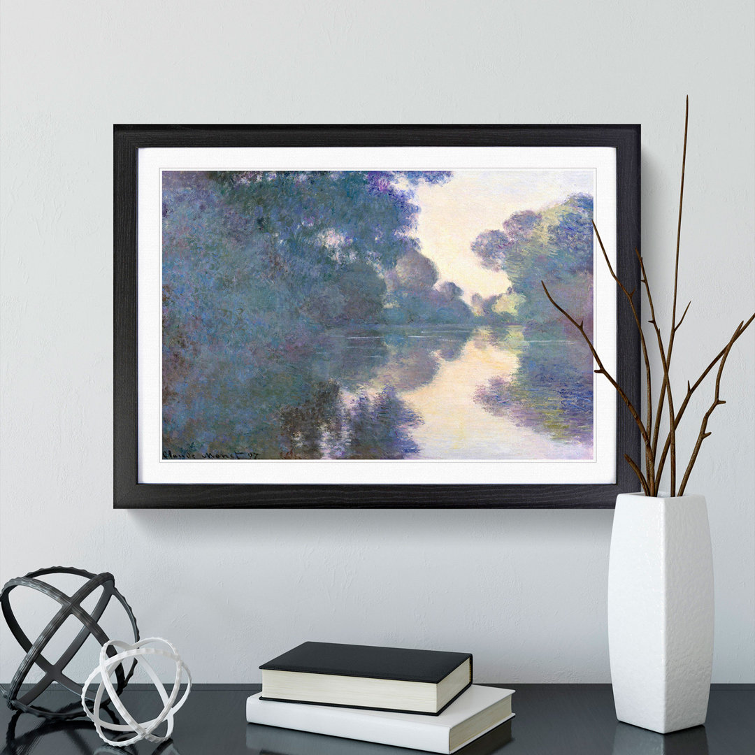Morning on the Seine by Claude Monet - Framed Print