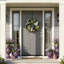 22" Grapevine Wreath with Hydrangeas and Thistle