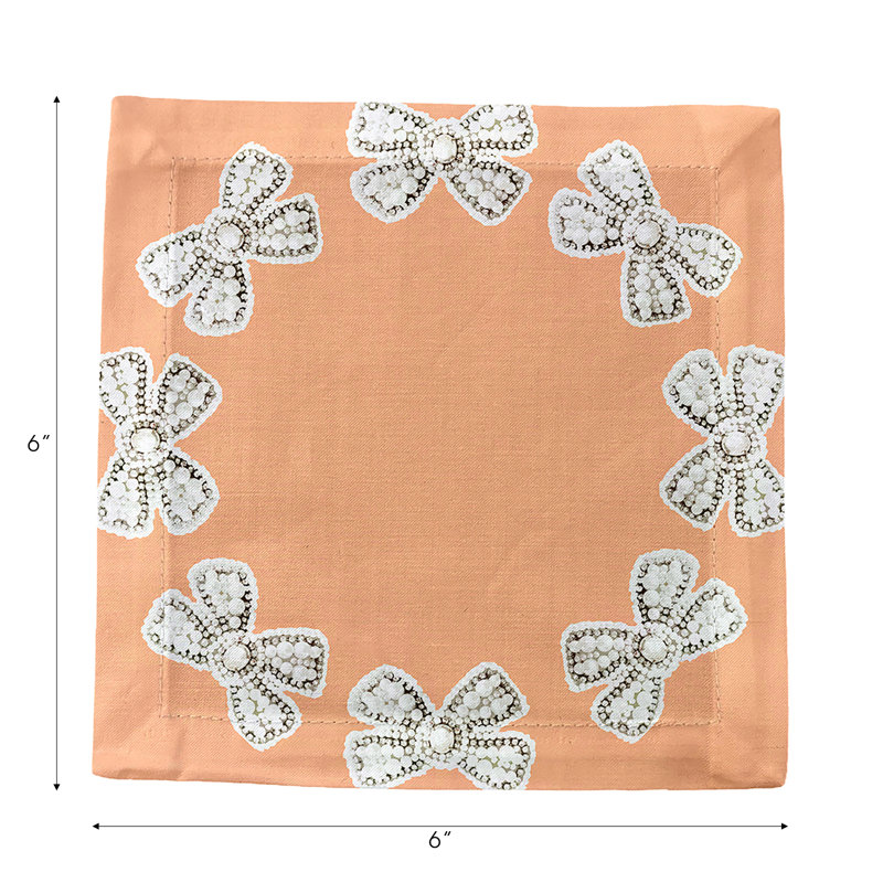 Square Napkins, Peach