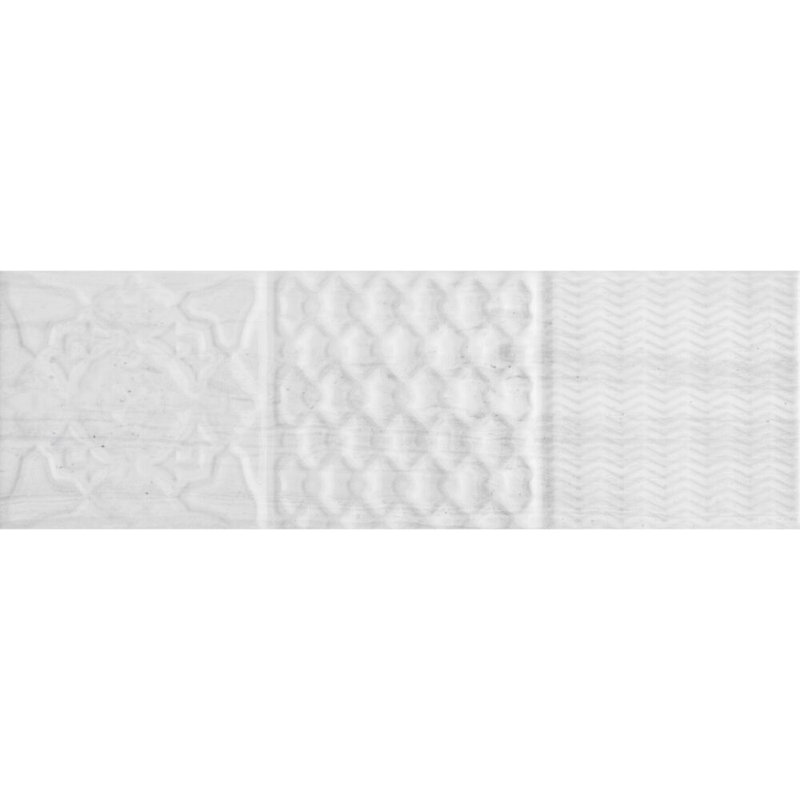 Jones 12" x 4" Polished Ceramic Tile, White