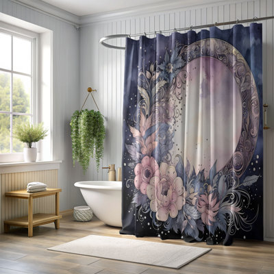 Rideau de douche 1 pièce Moonlit Aura