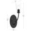 Applique murale 1 lumière noire mate avec abat-jour en verre transparent Jheni-127683756