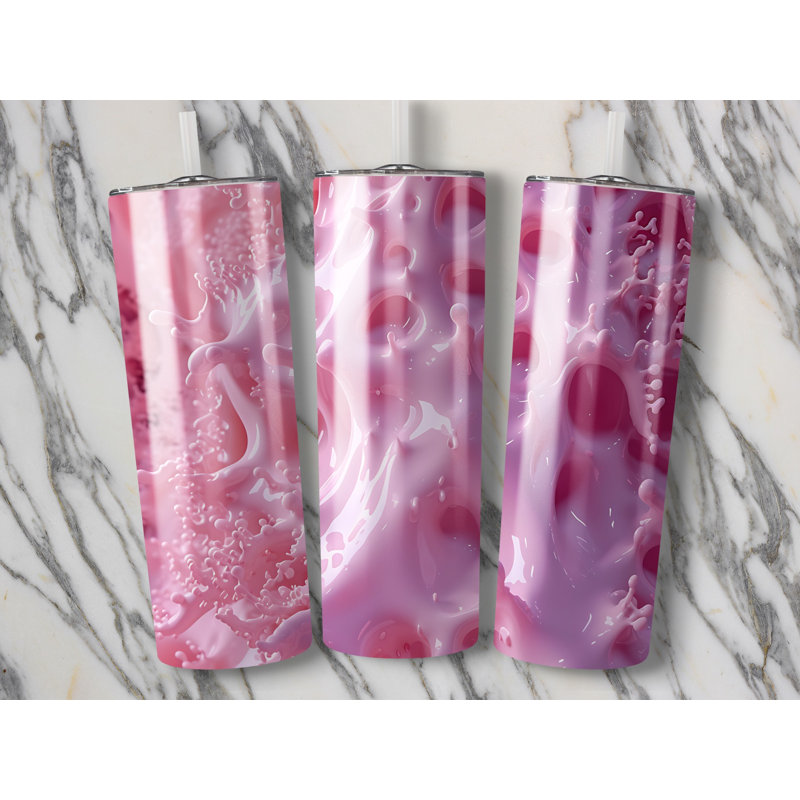 Choose Handmade Tumblers 591ml Vacuum Insulated Stainless Steel (18/8) Travel Tumbler with Straw