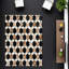 Tapis en cuir de vache noir de luxe avec patchwork - Tapis en cuir fabriqué à la main pour le salon-1772855010