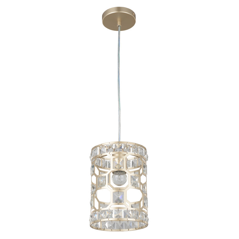 Stockbridge 1 - Light Champagne Gold Crystal Pendant