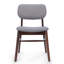 Ensemble de 2 chaises de salle à manger rembourrées Mid-Century avec structure en bois d'hévéa-1534828400-1534828401