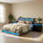 3-Piece Bedroom Set ,Upholstered Platform Bed With A Hydraulic Storage System , LED ,USB Charging And 2 LED Nightstand-1317365390-1334221755