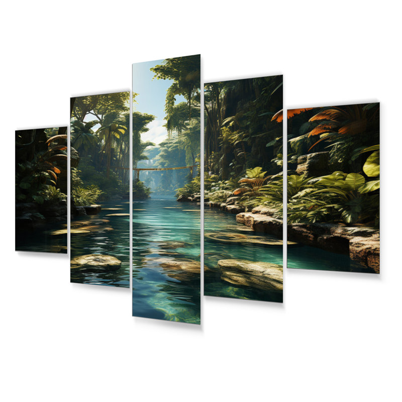 Ensemble de décoration murale Dominicains Tropical Oasis II - Paysages