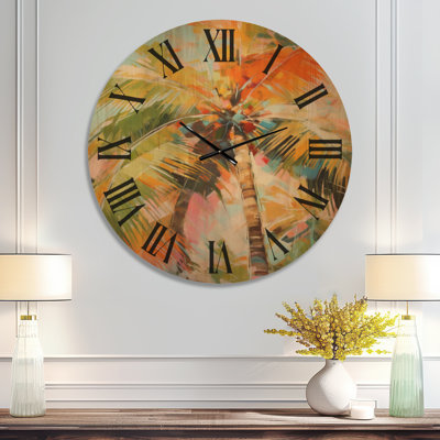 Palm Trees VII – Extra Large Coastal Wooden Wall Clock