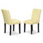 Ensemble de table et chaises de cuisine 7 pièces comprenant une table de salle à manger rectangulaire et 6 chaises rembourrées en similicuir de lait de poule, noir-706902876-791976189-791976187