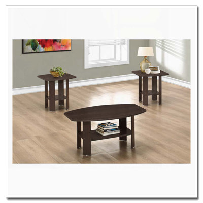 Ensemble de 3 tables basses et tables de bout avec tablettes