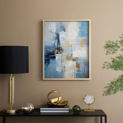 Série ABSTRACT Dxxvii, reproduction encadrée - bois massif