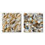 Winchester - Ensemble de 2 collages carrés à formes abstraites-101861208-101861212
