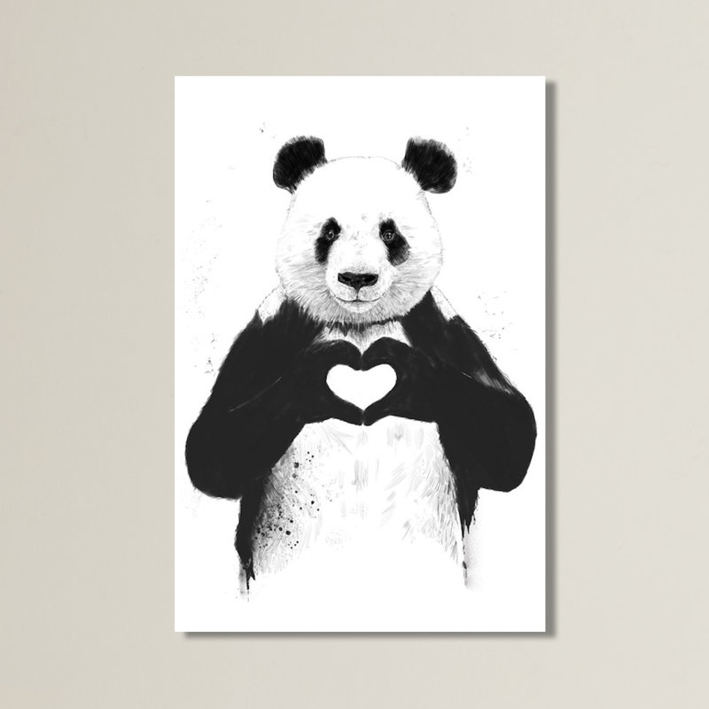 «All You Need is Love», impression, H 26 po x l 18 po x P 1,5 po, Toile tendue