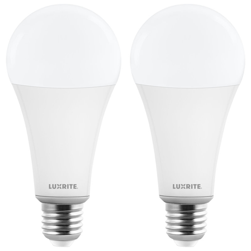 Ampoule DEL LUXRITE A23, 33 W, ampoule à culot E26, 4000 LM, intensité variable, faisceau de 40 °, IRC 80, résistance à l'éclatement de 120 V, homologuée UL, ensemble de 2