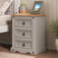 Juni Grey 3 Drawer Bedside Table Cabinet