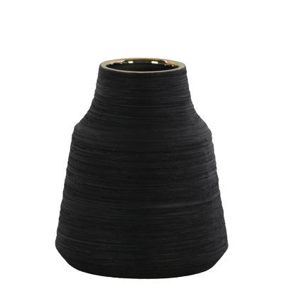 Vase de table en céramique peignée
