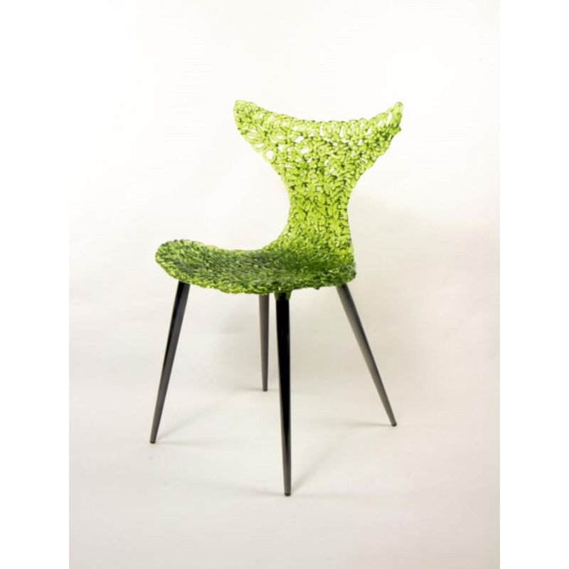 Chaise parsons DAINTE Stitch, Vert Jade, Noir