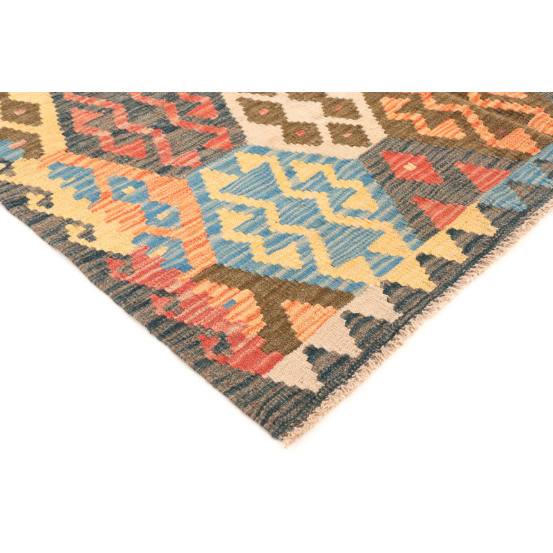 Rectangle 123 cm x 180 cm Wool Hand Woven Kilim