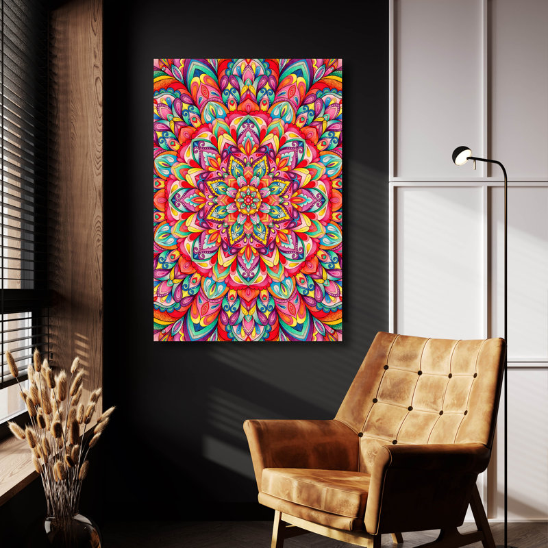«Retro Glass Mandala» par Hello Angel, H 36 po x l 24 po x P 0,2 po