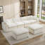 Canapé modulaire moderne en chenille avec repose-pieds mobile, aucun assemblage requis-915066271-915066273-965996336