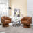 Faux Leather Swivel Barrel Chair-135525719-170896855