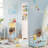 Melgarejo 71" Tall Narrow Bookcase With Doors Storage, Minimalist Corner Bookcase With Storage Cabinet, Free Standing Cube Media Tower Rack For Small Spaces